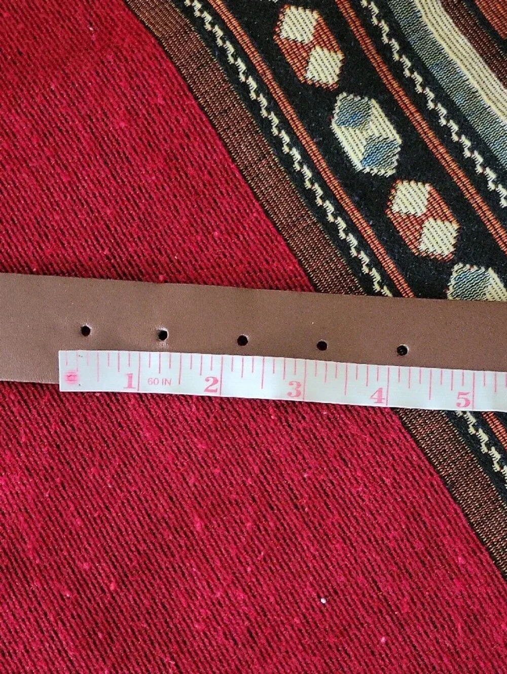 Brown Western Leather Belt with Silver Buckle